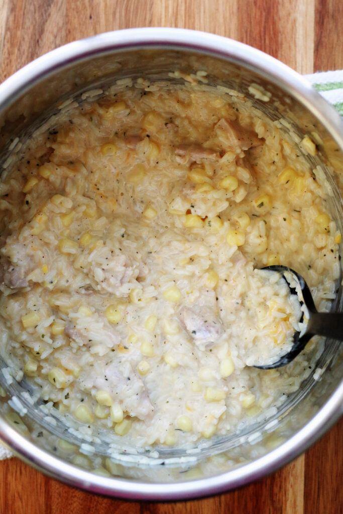 Instant Pot creamy cilantro lime rice 
