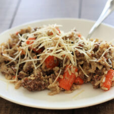 Cheesy Ground Beef and Rice Casserole
