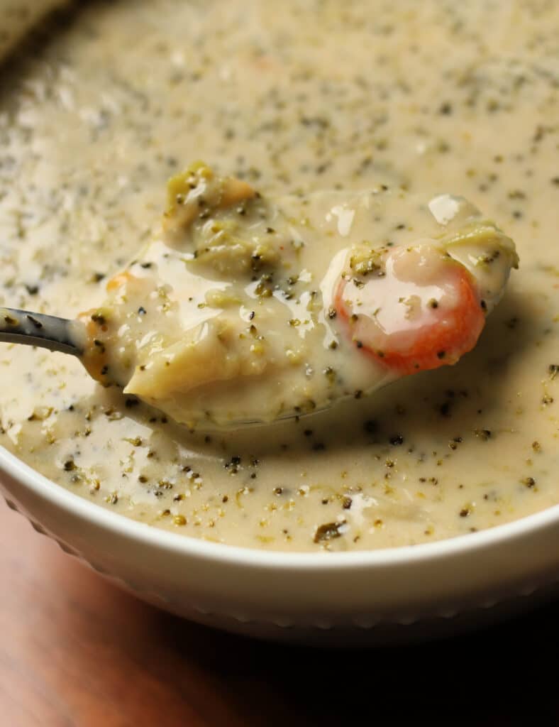 High Protein Broccoli Cheddar Soup