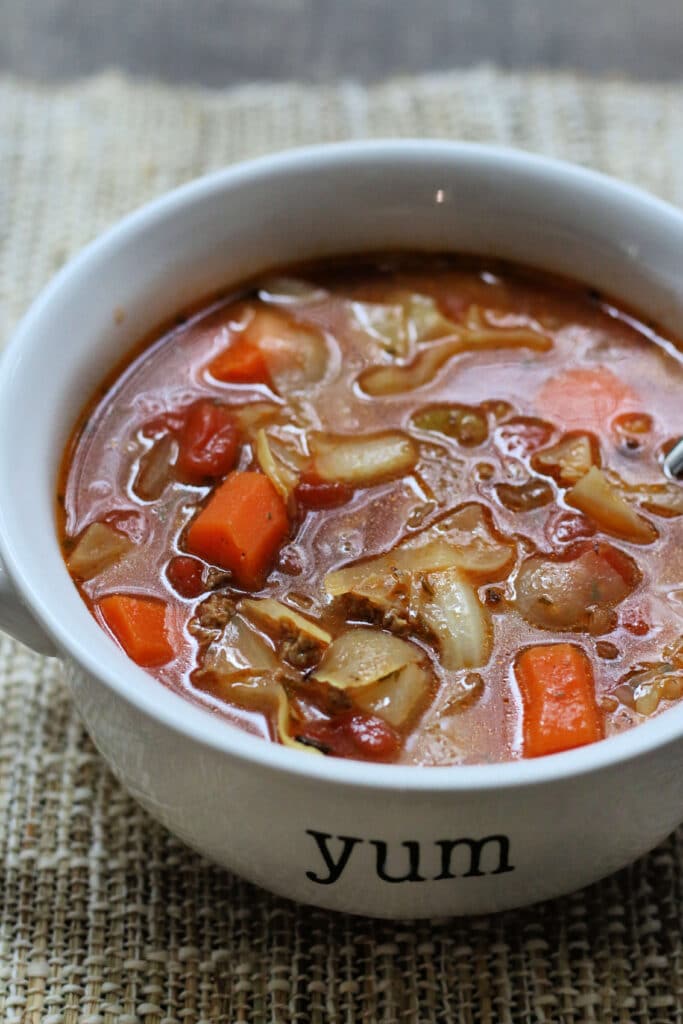 Hearty Cabbage Ground Beef Soup