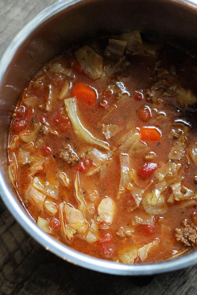 Hearty Cabbage Ground Beef Soup