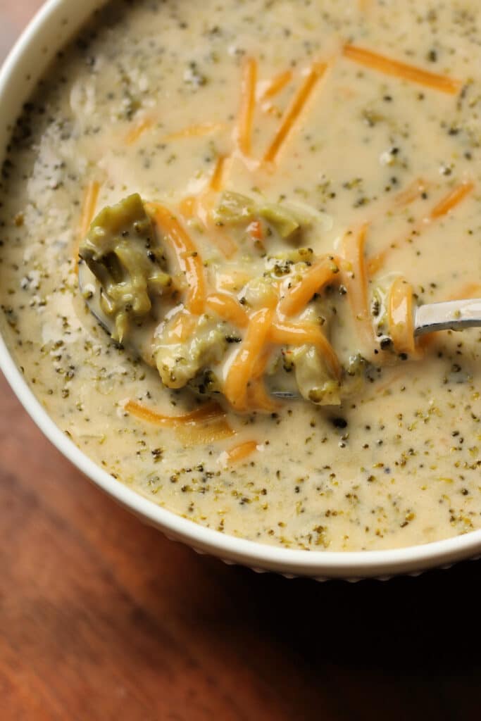 High Protein Broccoli Cheddar Soup