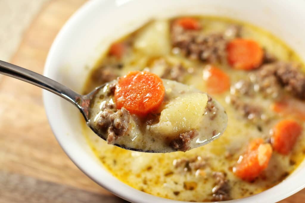 Wisconsin Potato and Hamburger Soup