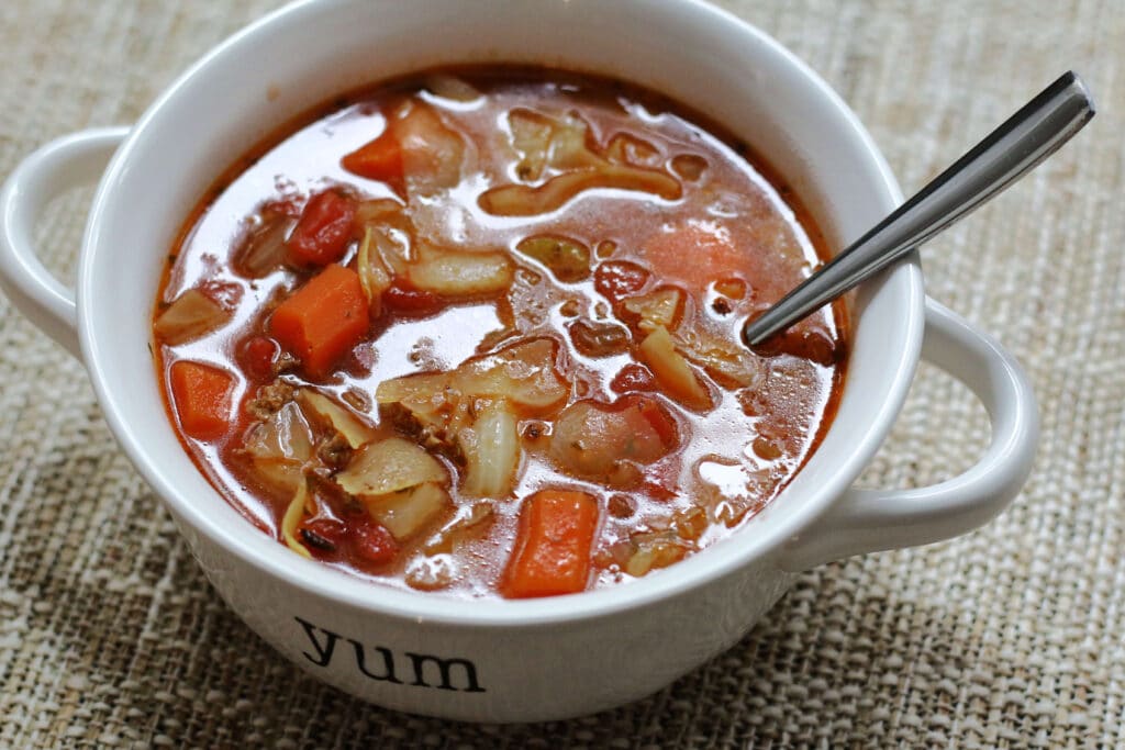 Hearty Cabbage Ground Beef Soup