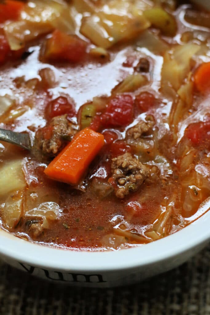 Hearty Cabbage Ground Beef Soup