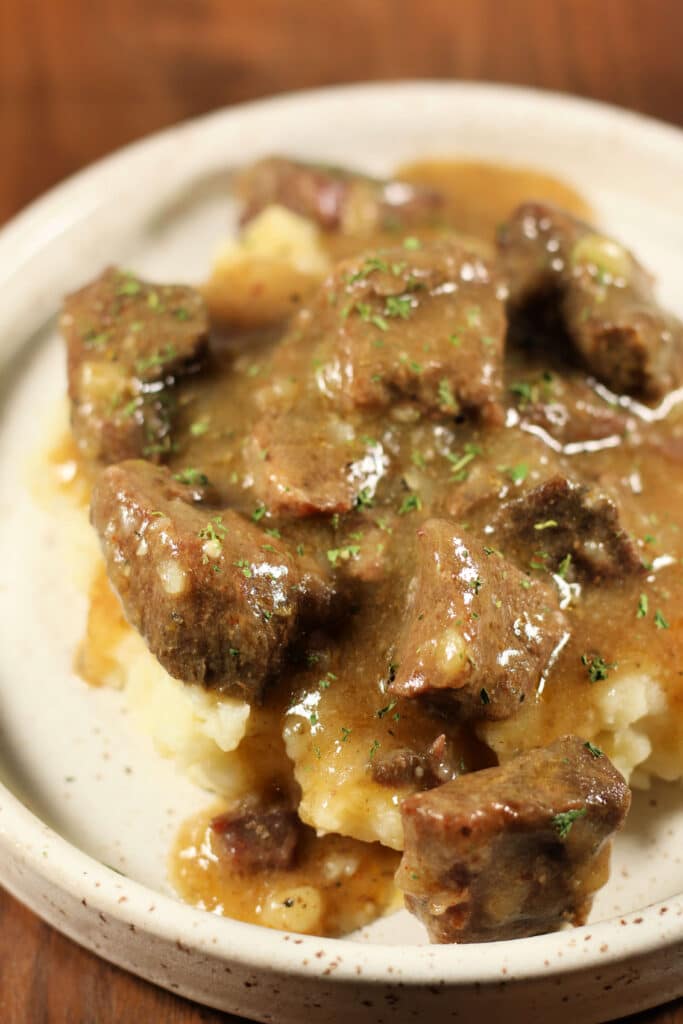 Instant Pot or Crockpot Garlic Butter Beef and Potatoes