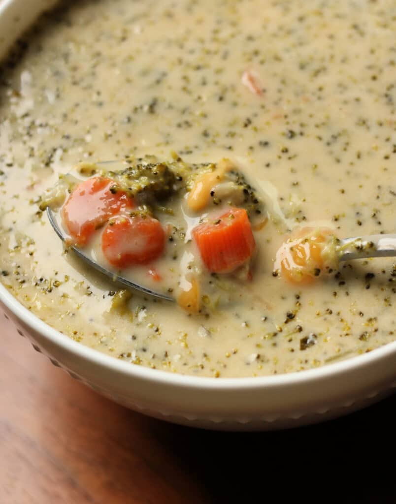 High Protein Broccoli Cheddar Soup
