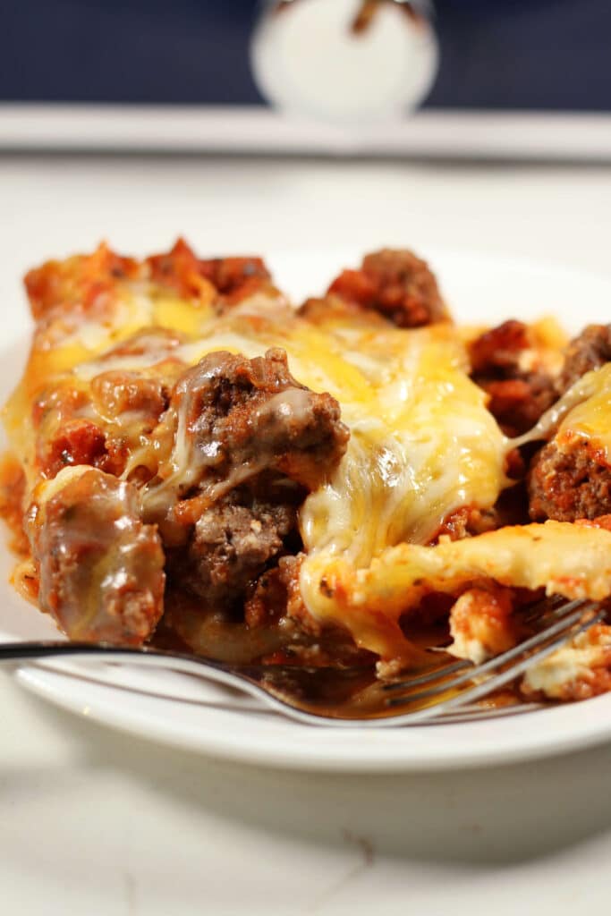 Garlic Parmesan Bacon Cheeseburger Lasagna
