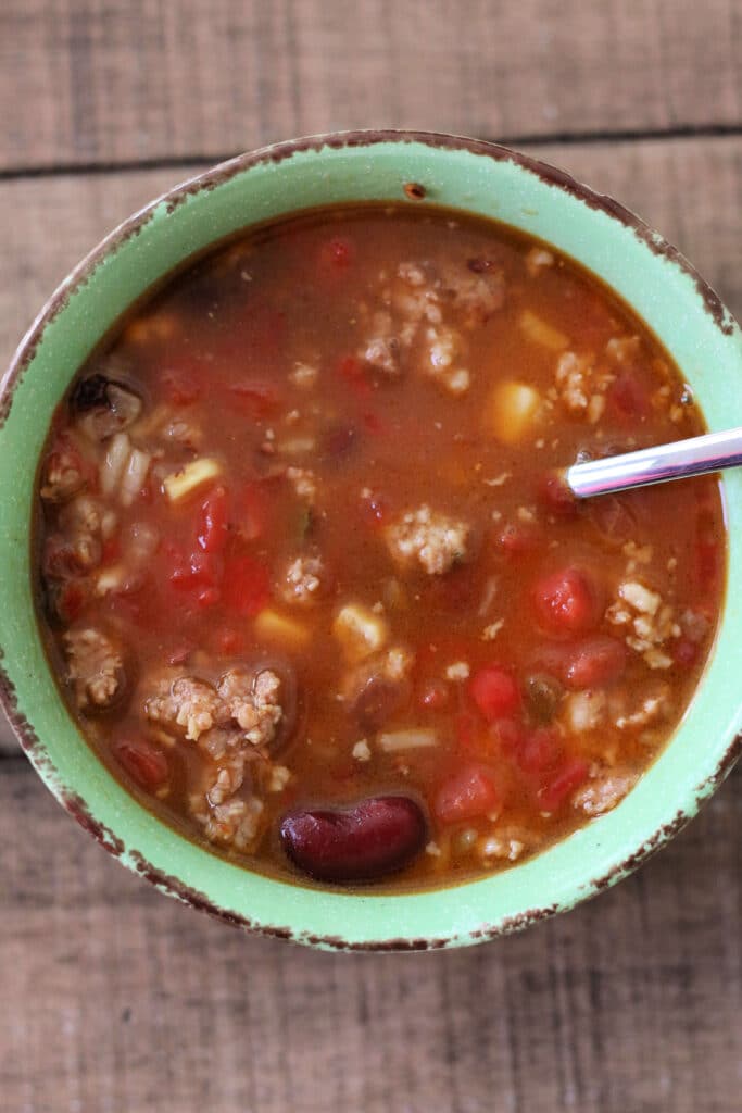 Instant Pot red beans and rice soup