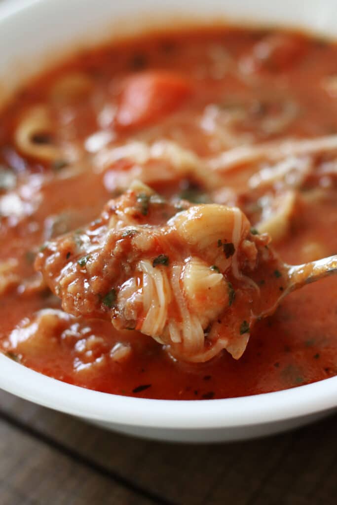 Creamy Parmesan Italian Sausage Soup