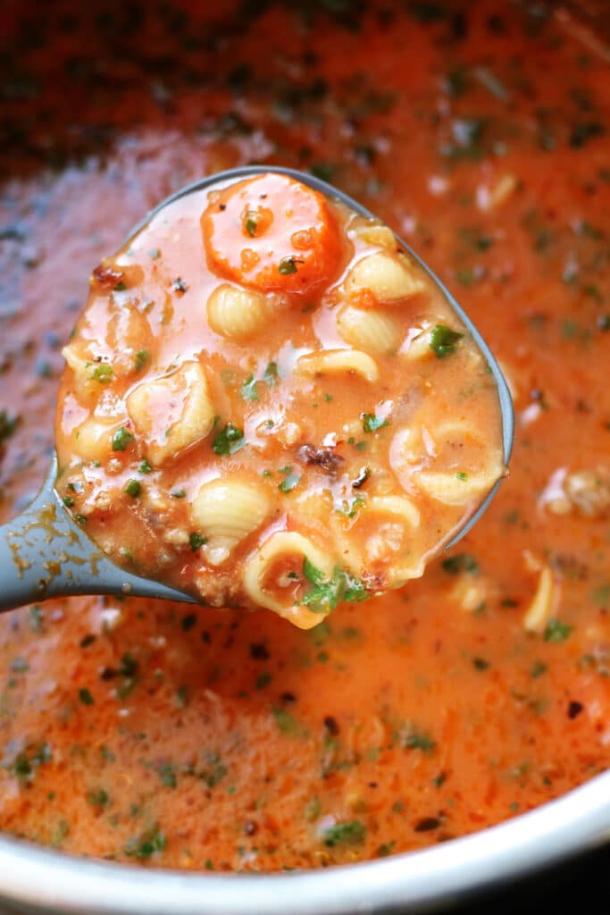 Creamy Parmesan Italian Sausage Soup