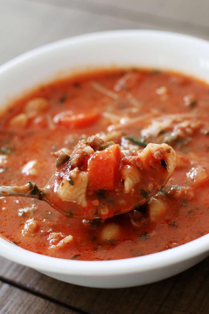 Creamy Parmesan Italian Sausage Soup