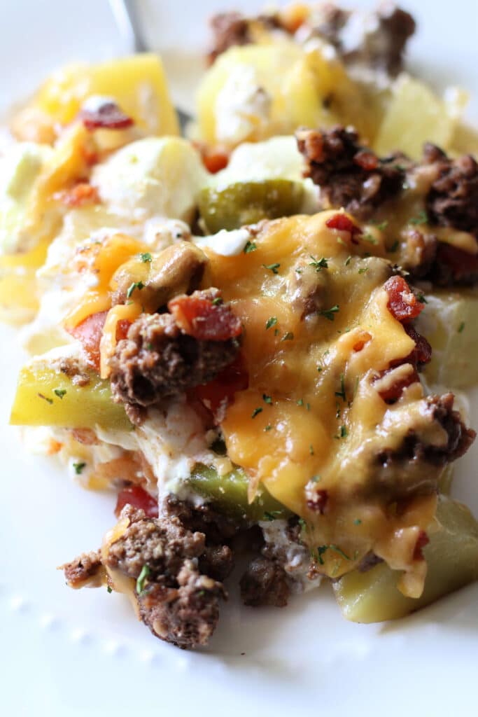 Bacon Cheeseburger Potato Casserole