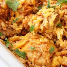 Slow Cooker Cheesy Chicken Enchilada Rice