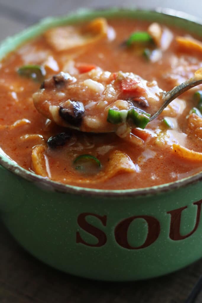 Pepper Jack Chicken Fajita Soup