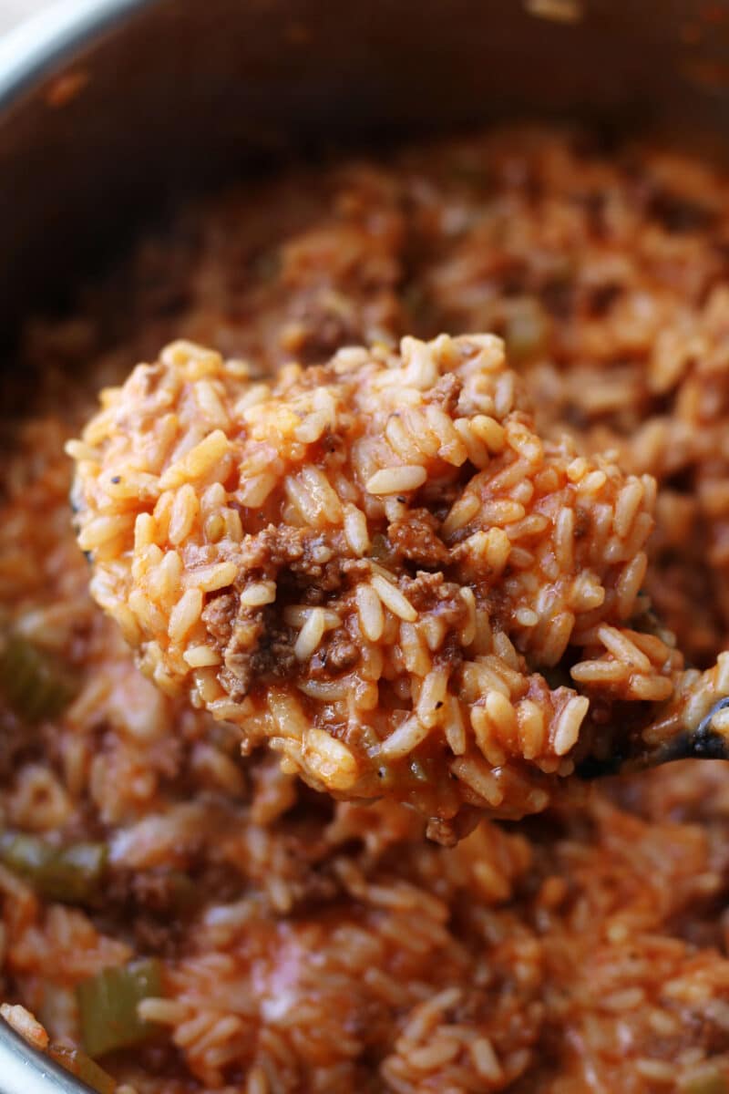 Instant Pot or Slow Cooker Porcupine Supreme Casserole