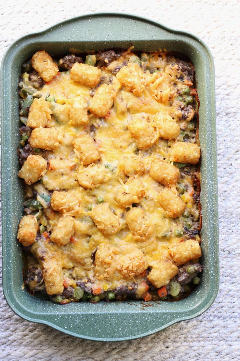 From scratch hot dish with tater tots