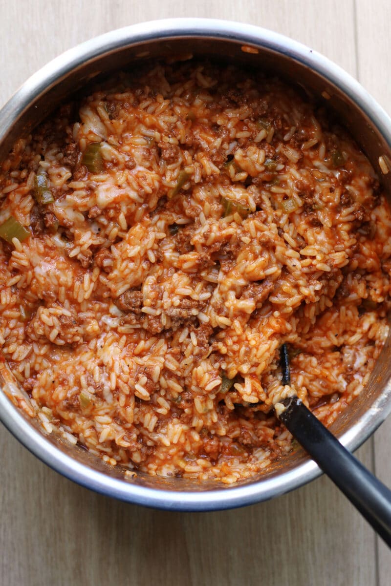 Instant Pot or Slow Cooker Porcupine Supreme Casserole