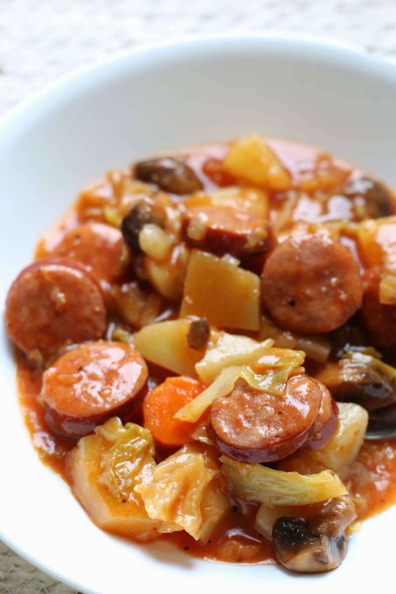 Instant Pot Smoky Sausage, Cabbage and Potatoes