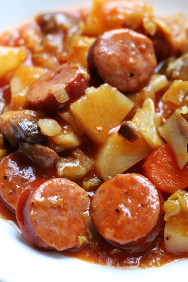 Instant Pot Smoky Sausage, Cabbage and Potatoes