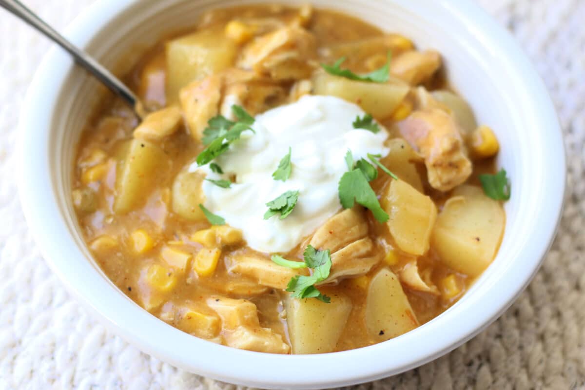 Green Chile Chicken Potato Bowls
