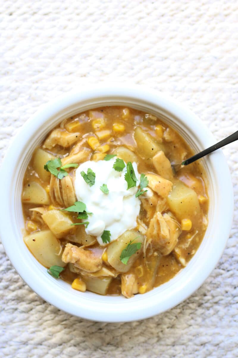 Green Chile Chicken Potato Bowls