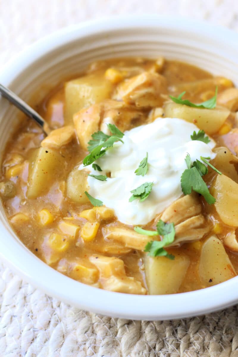 Green Chile Chicken Potato Bowls