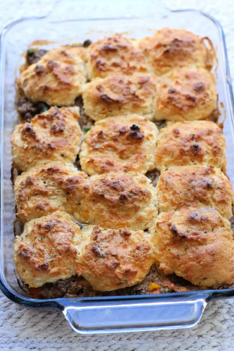 Easy Cheddar Bay Hamburger Casserole