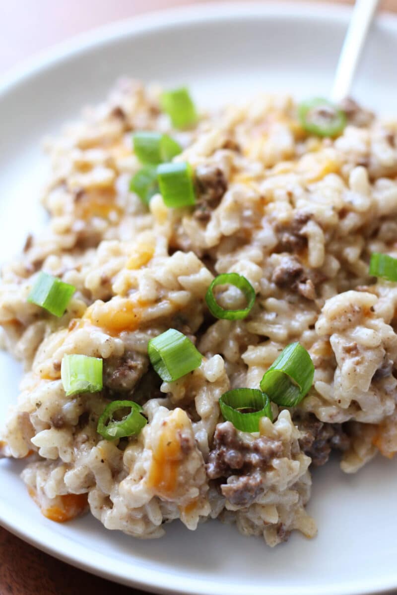 Instant Pot Cheesy Ranch Ground Beef Casserole