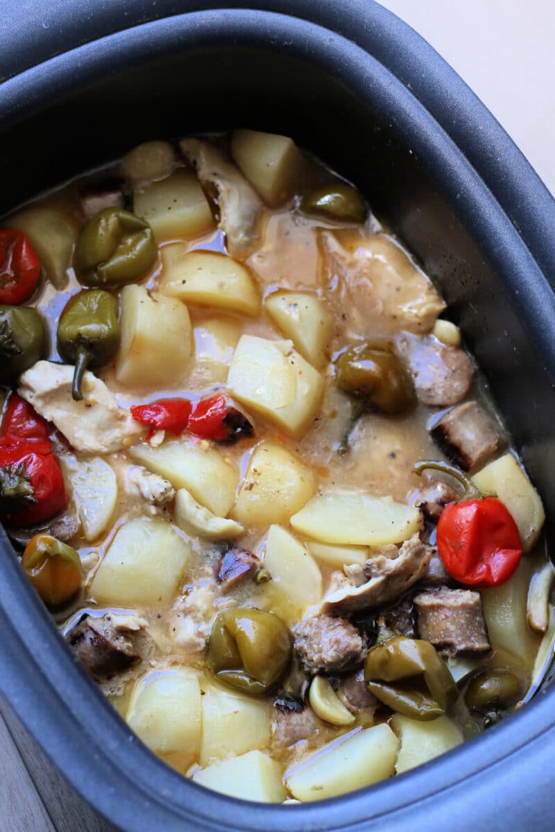 Slow Cooker Chicken Scarpariello
