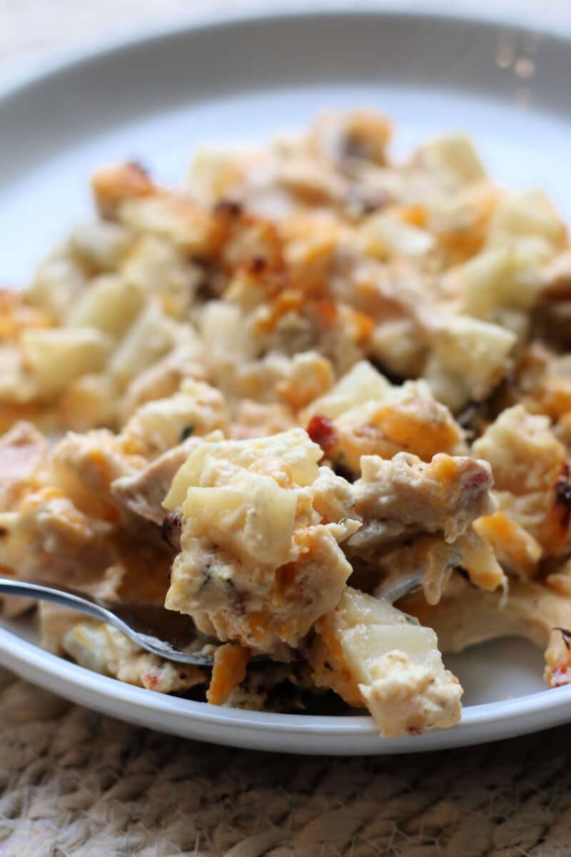 Loaded Chicken Hashbrown Casserole
