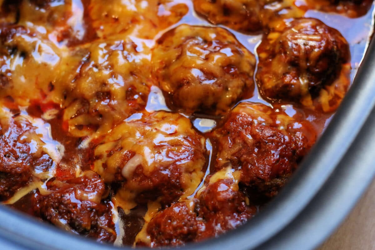 Slow Cooker Enchilada Meatballs