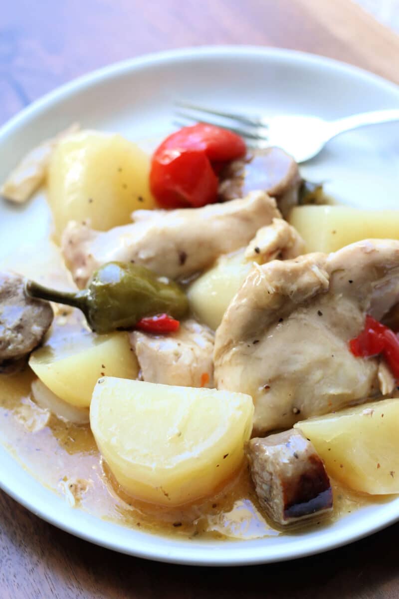 Crockpot Chicken Scarpariello