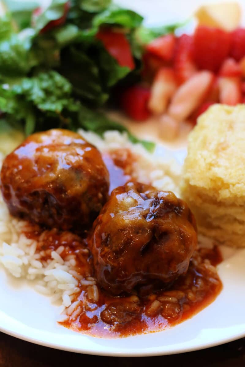 Slow Cooker Enchilada Meatballs
