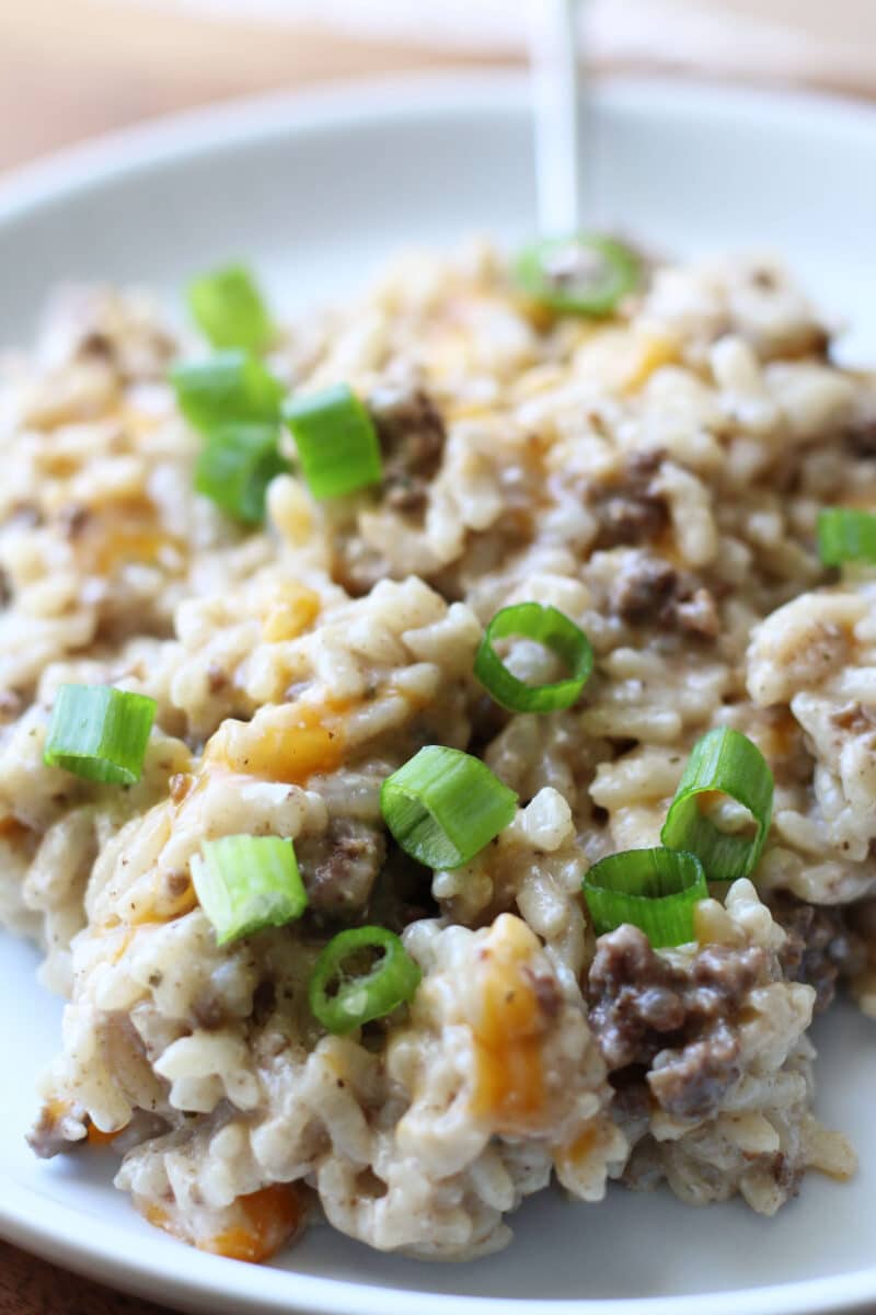 Instant Pot Cheesy Ranch Ground Beef Casserole