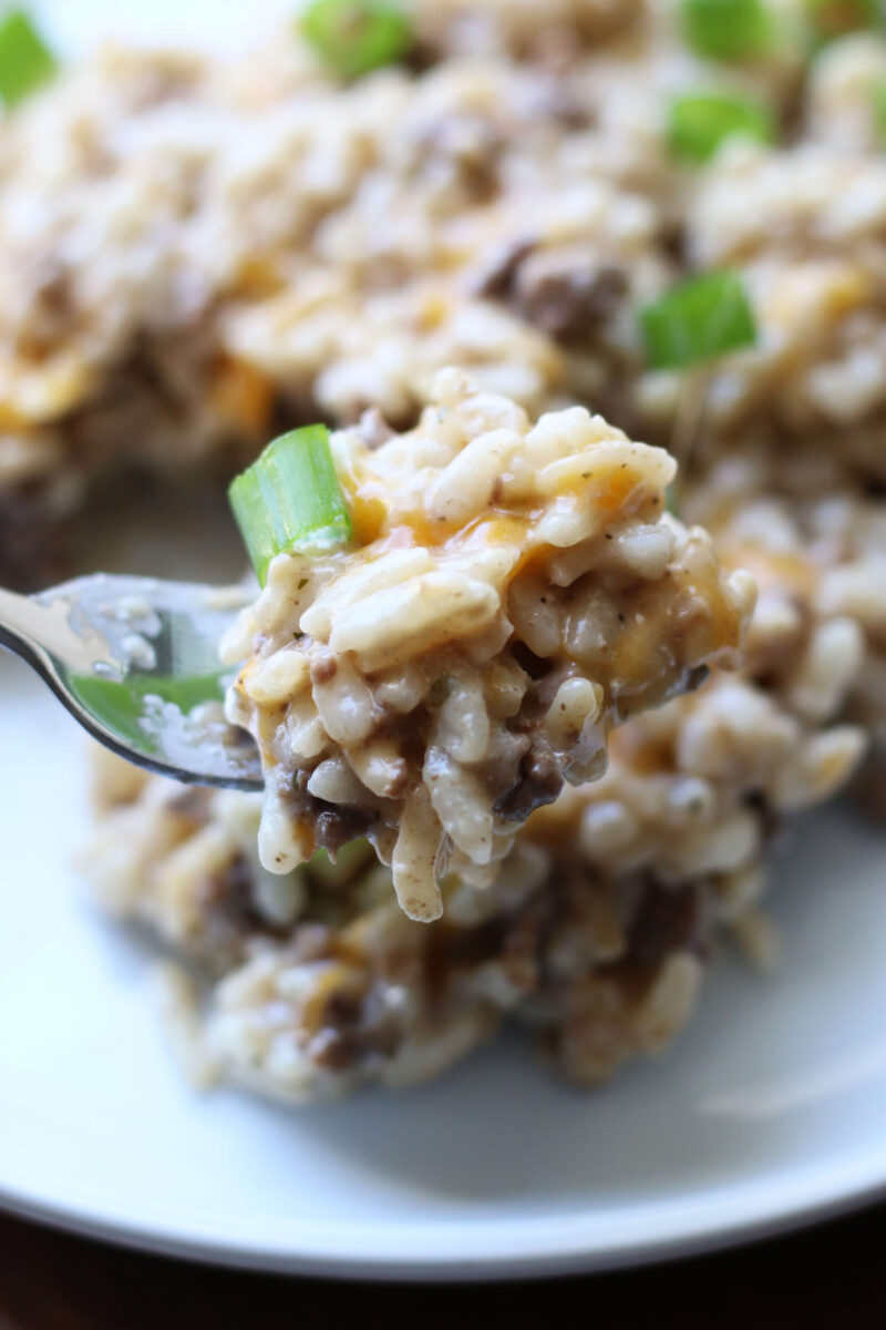 Instant Pot Cheesy Ranch Ground Beef Casserole