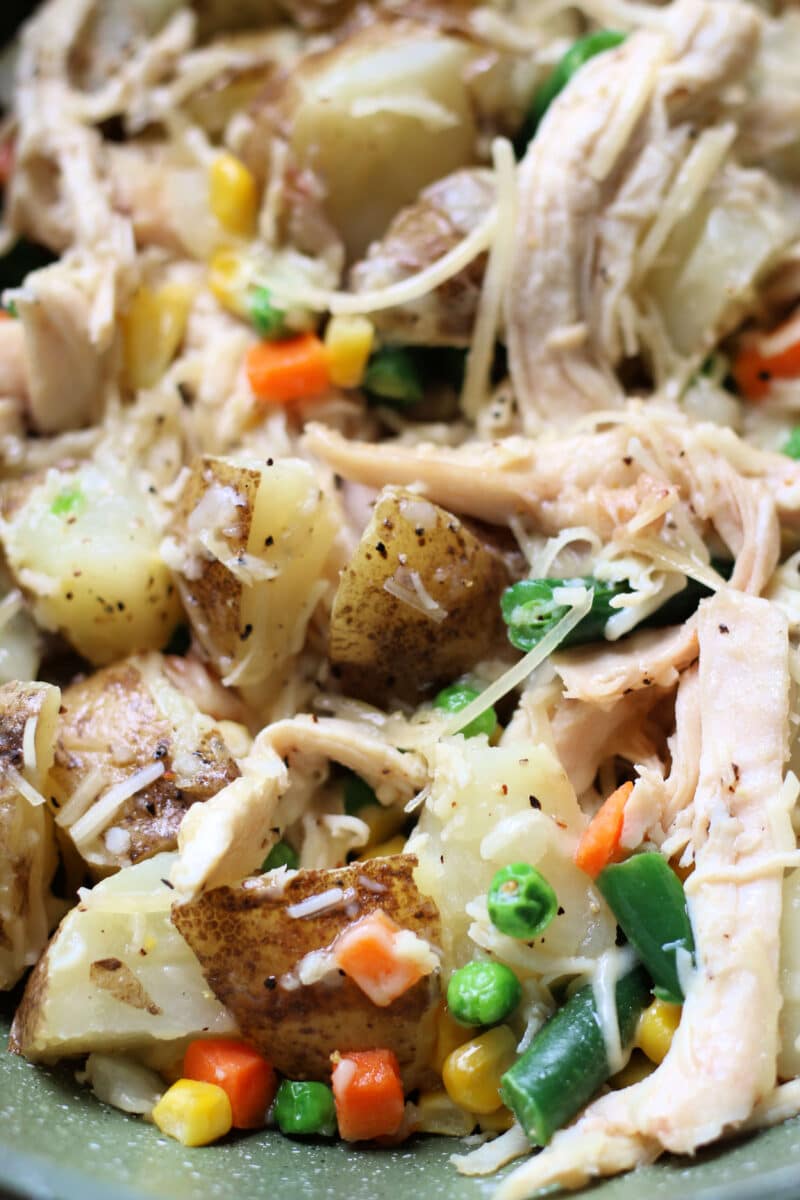 Garlic Parmesan Chicken Potato Skillet