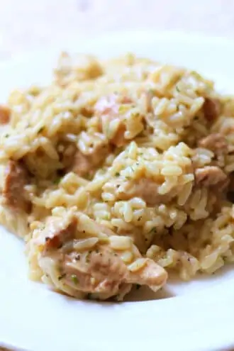 Creamy Garlic Parmesan Chicken and Rice