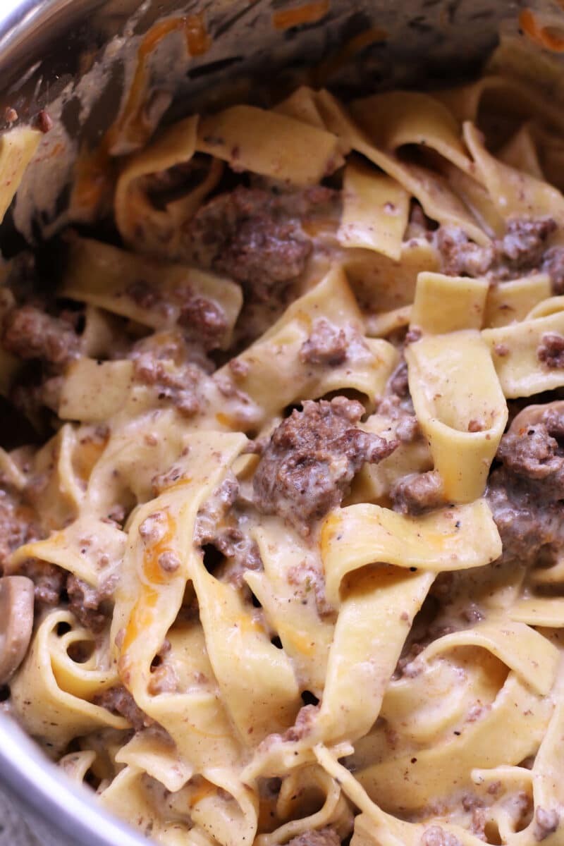 Instant Pot Creamy Ranch Beef and Noodles