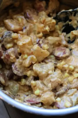 Kielbasa Sausage Cheesy Potato Casserole
