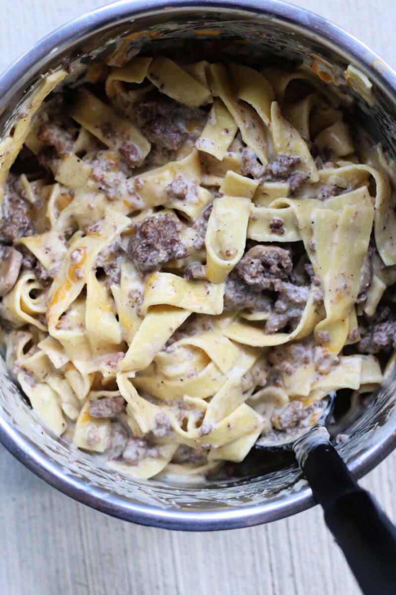 Instant Pot Creamy Ranch Beef and Noodles