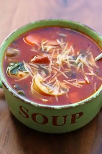 Cozy Autumn Tortellini Sausage and Spinach Soup